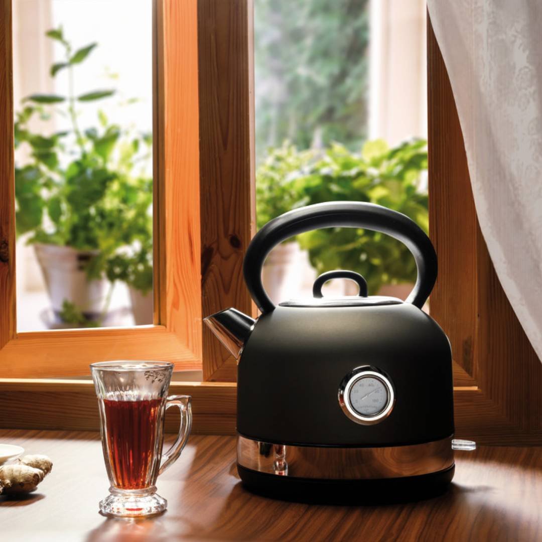 Dome Metallic Grey 1.7L Electric Kettle